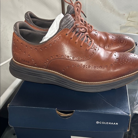 Cole Haan Tan Brogue Oxfords main image 6
